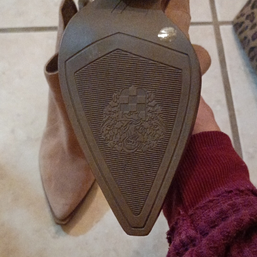 Vince Camuto Tan Suede Ankle Booties - Picture 4 of 4